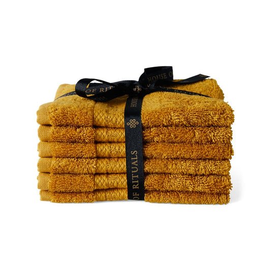 Super Smooth Cotton Guest Towel 30x30cm Ocre Yellow