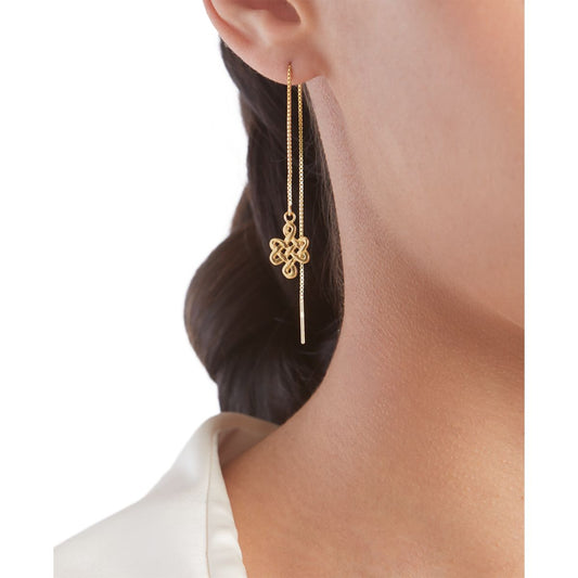 Infinity Chain Earrings Gold Plated
