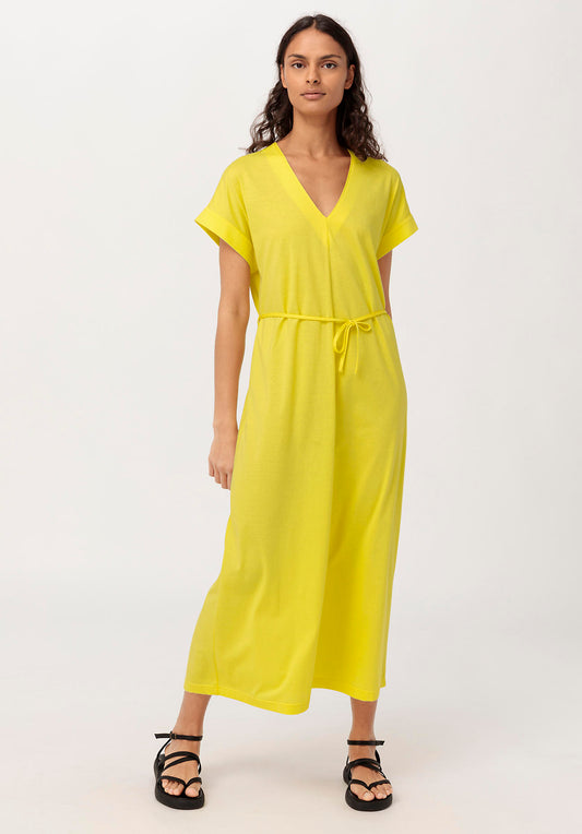 Jersey-Kleid aus Bio-Baumwolle - gelb