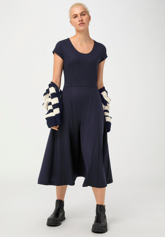 Jersey-Kleid aus Bio-Baumwolle - blau