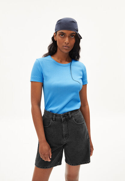 KARDAA - Damen Ripp T-Shirt Regular Fit aus Bio-Baumwoll Mix