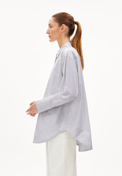 EASSAAL STRIPED - Damen Bluse Loose Fit aus Bio-Baumwolle
